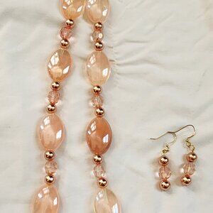 Rosey Pink (Necklace & Earring Set)